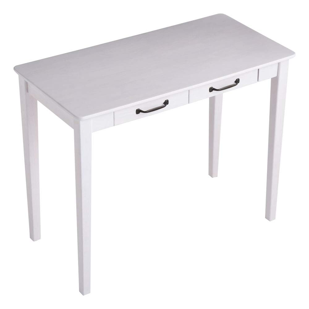 Amazon | タンスのゲン パソコンデスク 幅90cm 引き出し付き 天然木